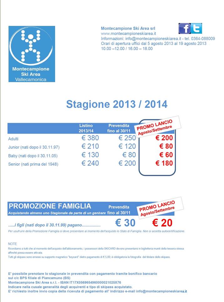 promozione stagionale MSA